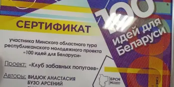 Участие в областном туре республиканского молодежного проекта "100 идей для Беларуси"