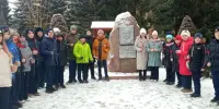 Возложение цветов к памятному знаку И.В. Борисюка